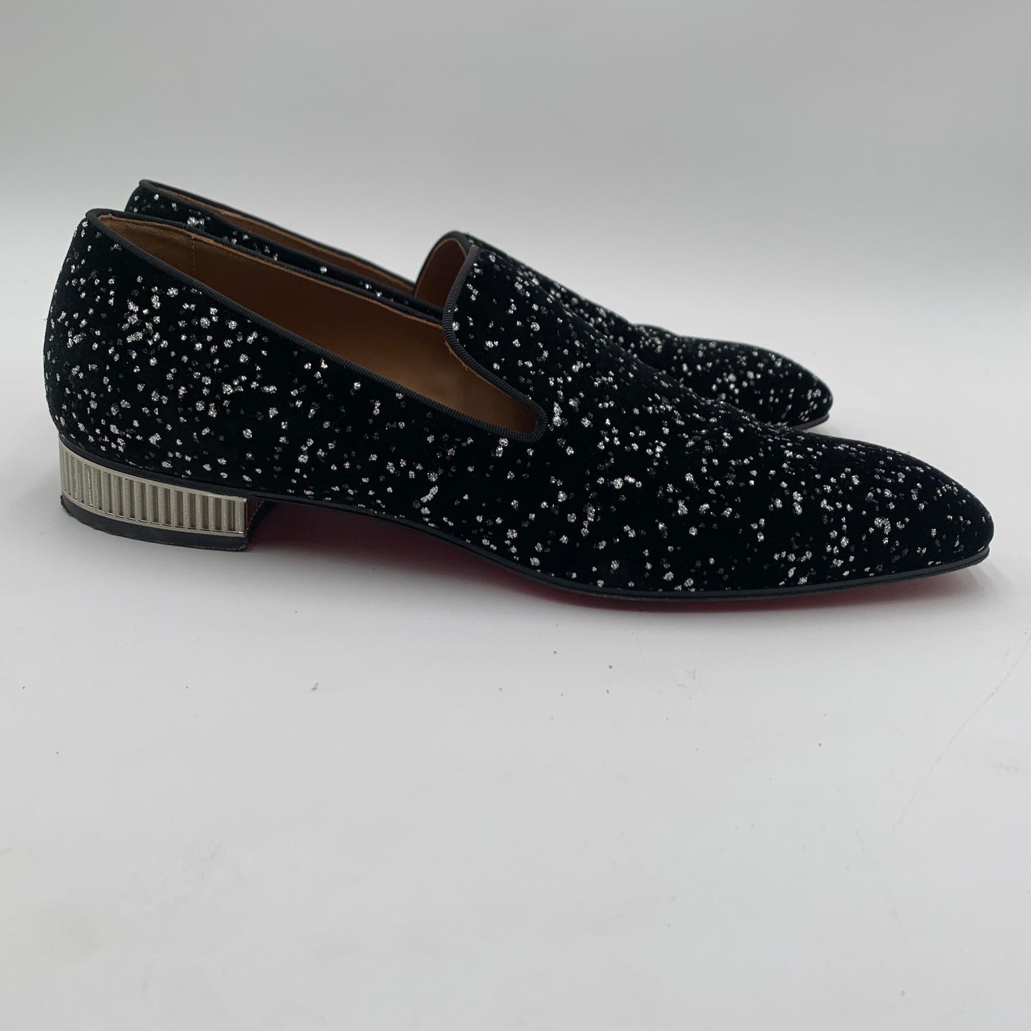 Christian Louboutin Black Velour Loafers
