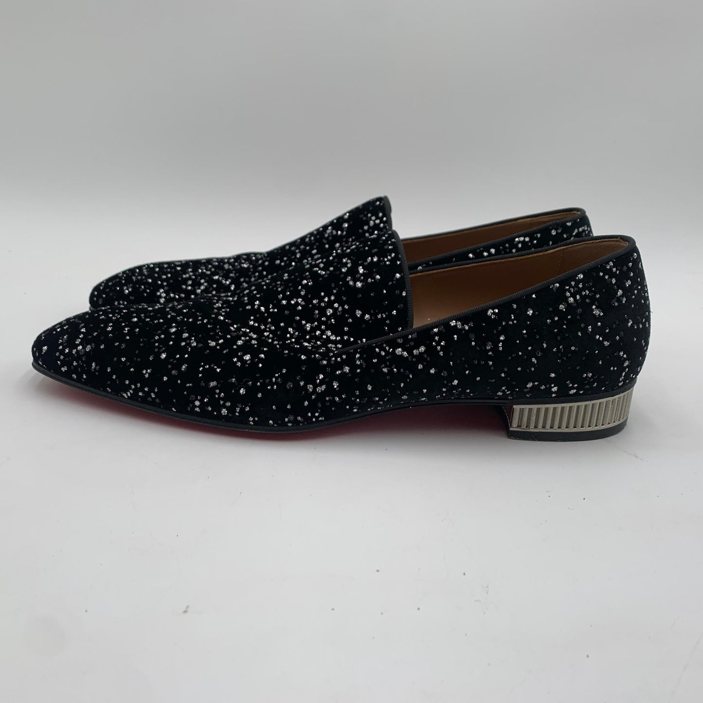 Christian Louboutin Black Velour Loafers